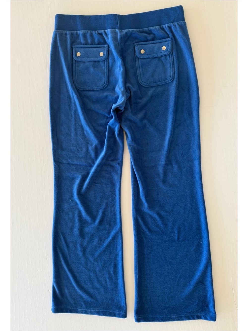 Juicy Couture Y2K Blue Velour Flare Pants M Short Tracksuit McBling